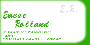 emese rolland business card